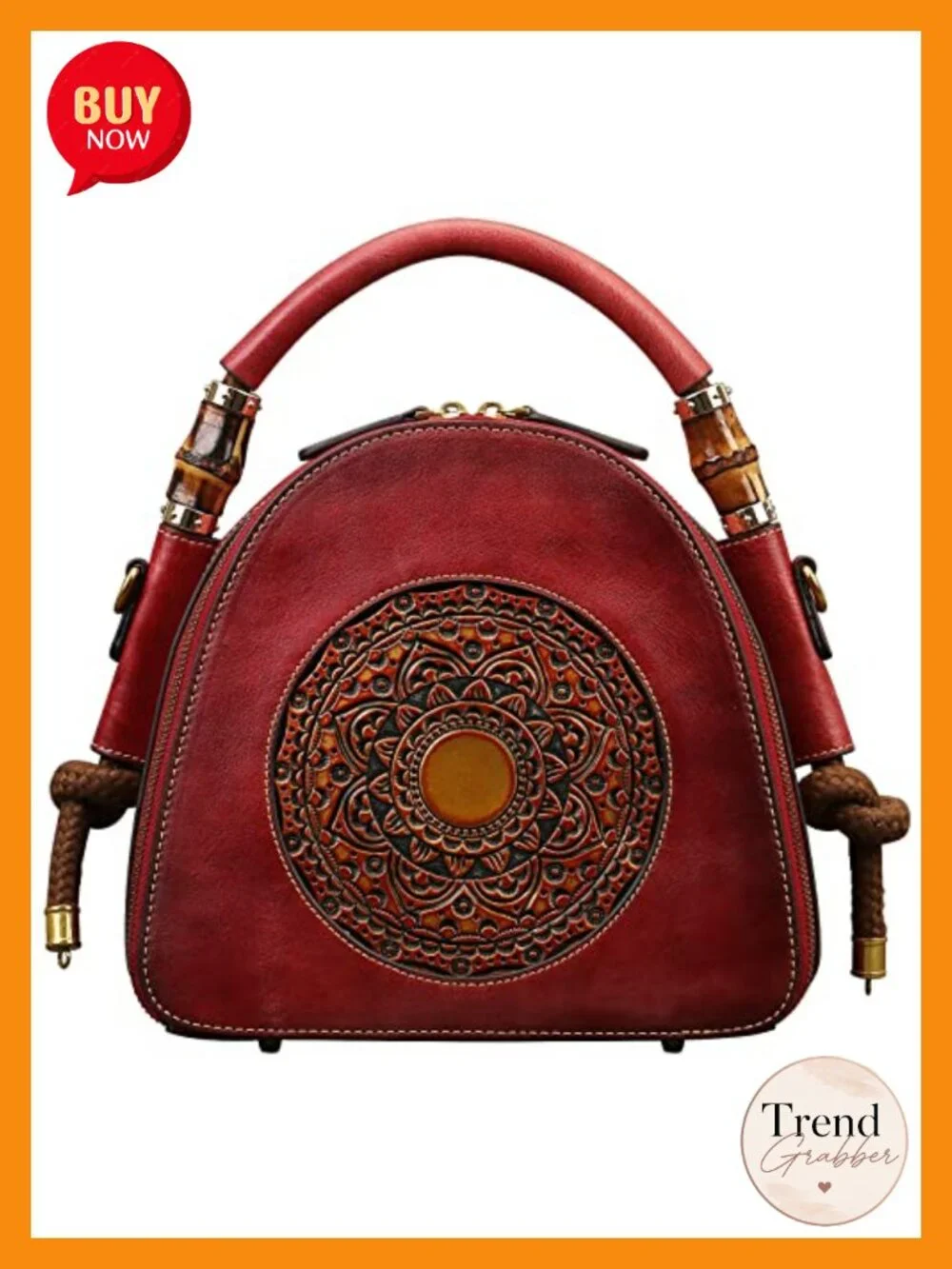 Genuine Leather Top Handle Satchel Handbag Women Retro Organizer Messenger